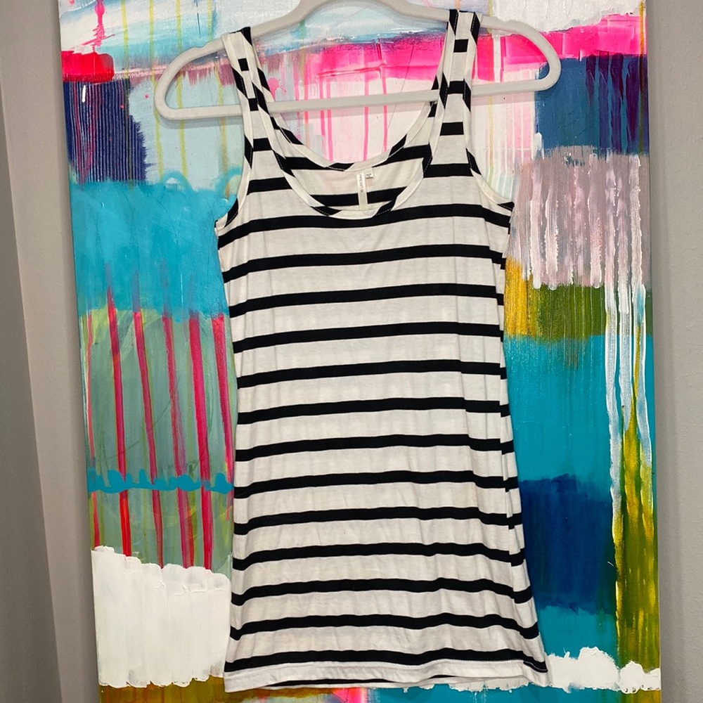 Black and White Striped Tank